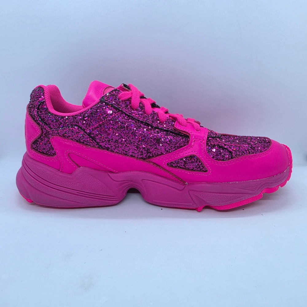 Adidas Originals Women's Falcon Out Loud "Shock Pink Glitter" BD8077 Size 8 - Picture 11 of 11